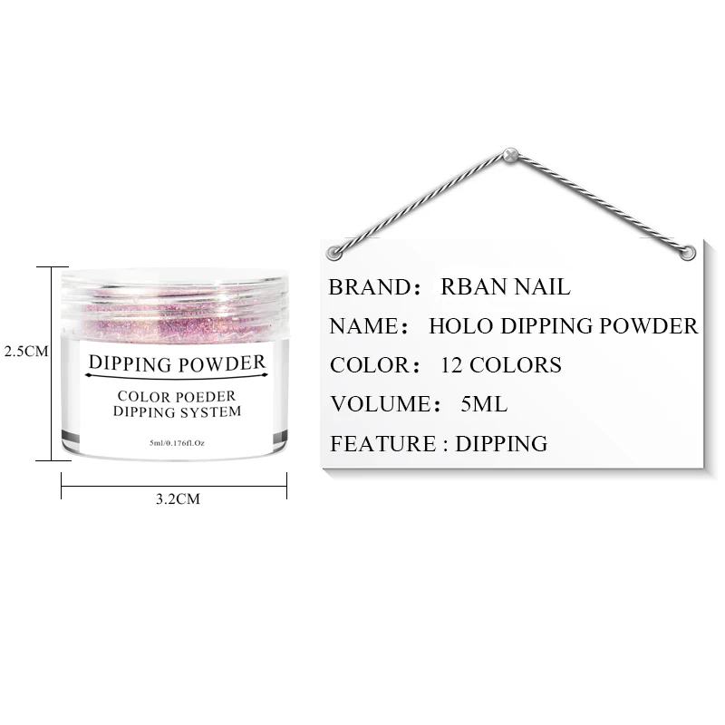 RBAN лак для ногтей 5 мл голографический градиентный цвет французский блеск Dip