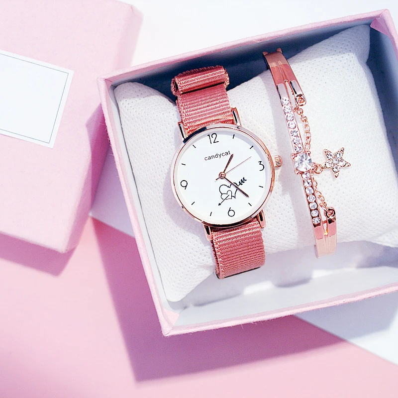 Часы женские кварцевые модные повседневные наручные с холщовым ремешком|Женские