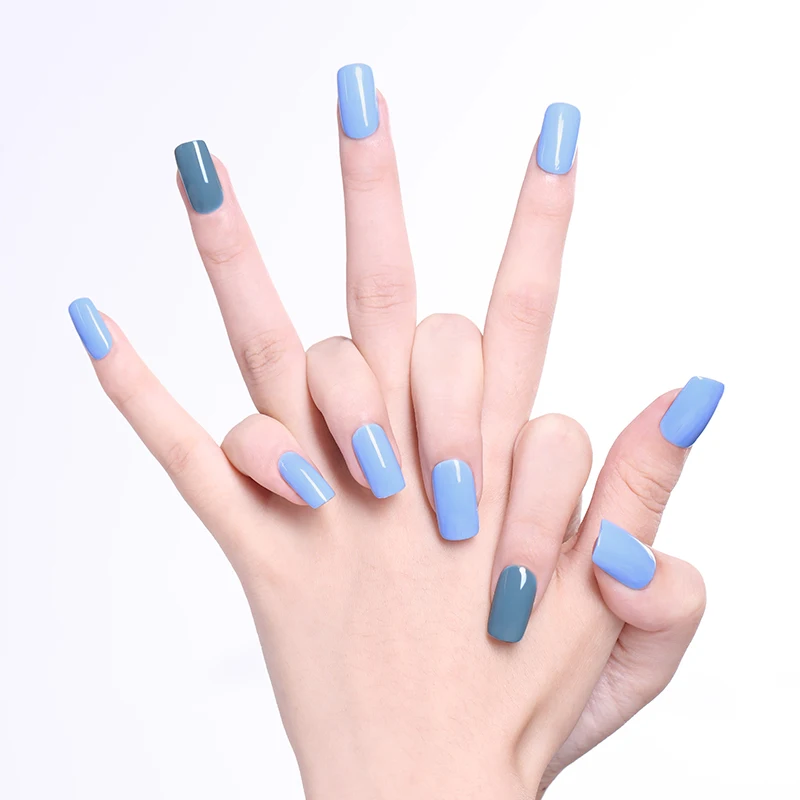 LILYCUTE DeepSkyBlue УФ-гель для ногтей чистый синий цвет замачиваемый Гель-лак для ногтей долговечный дизайн маникюра