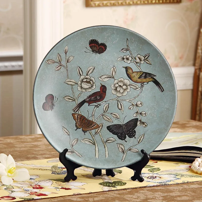 Керамическая декоративная тарелка в винтажном Европейском стиле 10 дюймов | Дом и