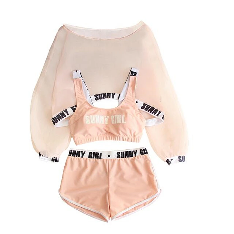 Комплект танкини новые женские купальники с буквенным принтом сексуальные