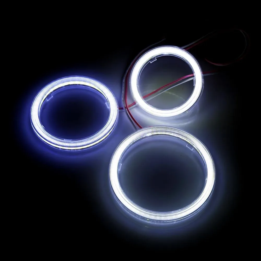 2 шт 12 В Авто Halo кольца Angel Eye COB чипы фары 60 мм 70 мм 80 мм 90 мм 120 мм автомобили angel eyes мотоцикл автомобиль DRL