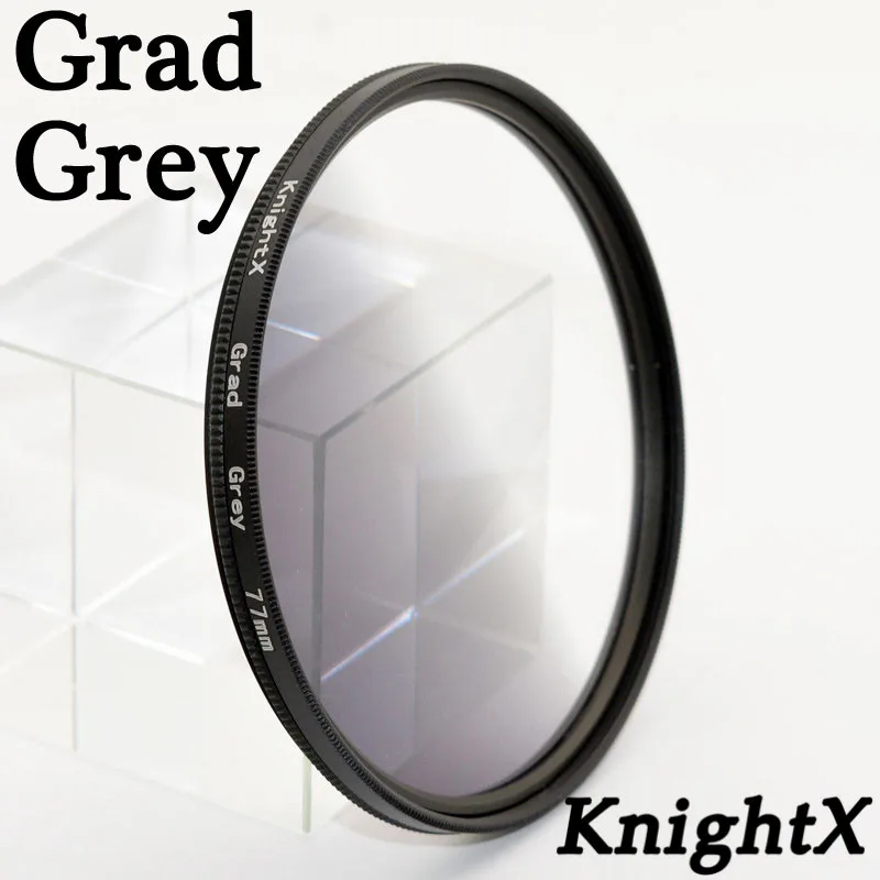 KnightX с ультратонкой оправой 37 мм 52 мм 58 мм 37 GoPro аксессуары ND FLD Красный Цветной фильтр объектива для sony цифровой зеркальной камеры Canon Nikon для экшн-камеры GoPro Hero 4/3+/3 52 58 мм - Цвет: Grad Grey