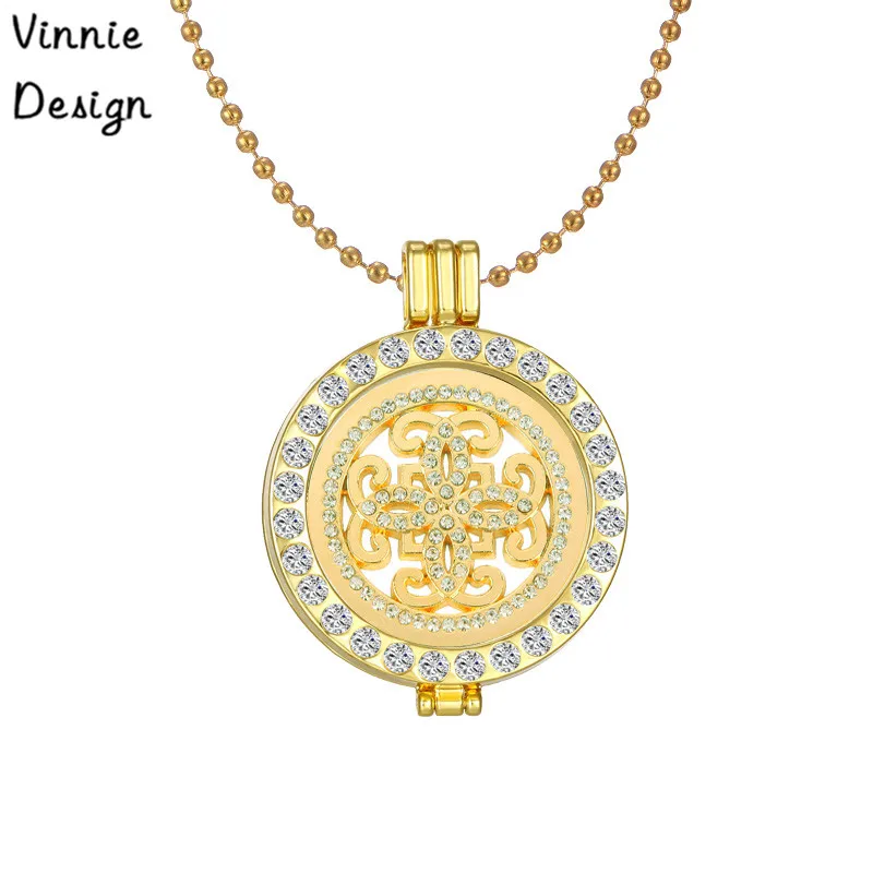 Ювелирное Украшение Винни в стиле барокко ожерелье с подвеской-монетой круглой