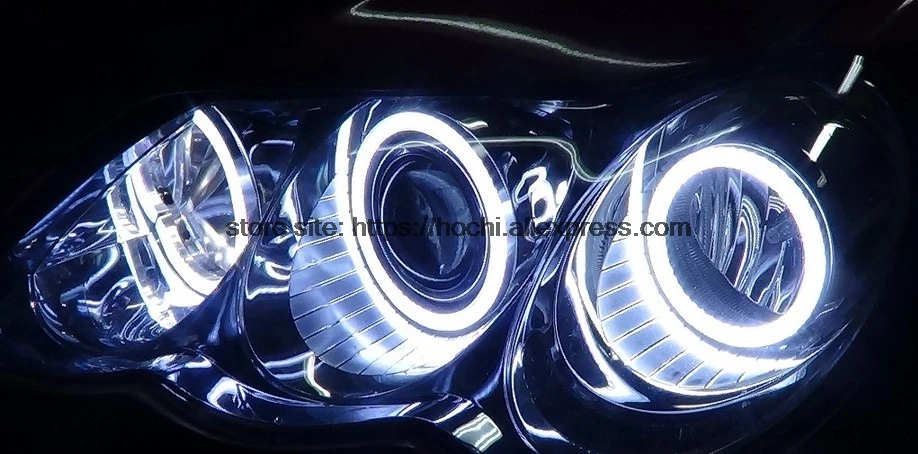 HochiTech 6 шт. белый 6000K CCFL головной светильник Halo Angel Demon Eyes Kit светильник angel eyes для Toyota Mark X Mark-X REIZ 2004-2009