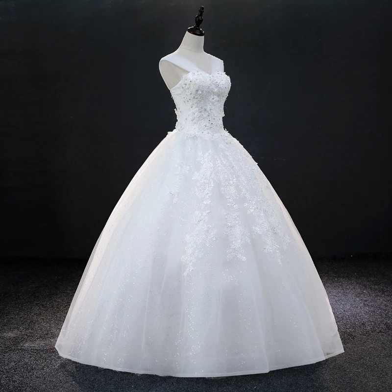 Женское свадебное платье Fansmile бальное на бретелях спагетти модель 2020|bridal dress|plus