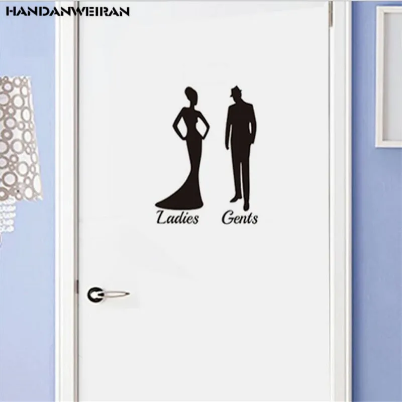 1 шт. Наклейка на стену для ванной комнаты декор туалетной двери переводная