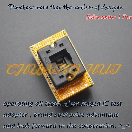 Open-Top Socket QFN8 to DIP8 Programming Adapter WSON8 DFN8 MLF8 Adapter ic test socket Pitch=1.27mm Size=6x8mm