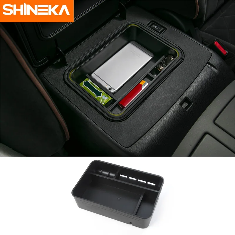 

SHINEKA Interior Inner Armrest Storage Box Cover for Nissan Patrol Y62 2017+