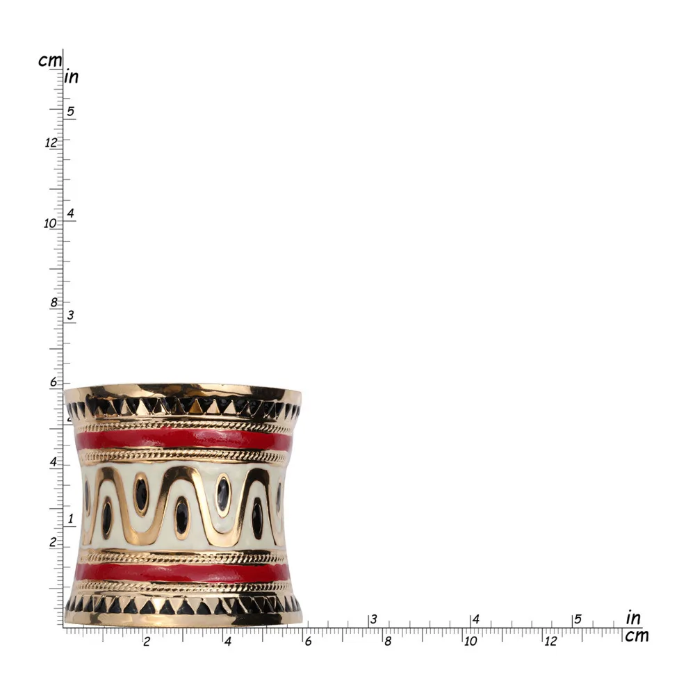 YAZILIND Ретро Женские массивные полые красные Эмаль Браслеты Ювелирные изделия B024 |