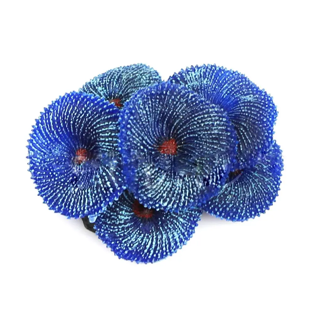 blue 1 шт. искусственный Коралл для аквариума, украшение из смолы, украшение аквариума, аксессуары для аквариума, аксессуары для домашних животных - Цвет: blue