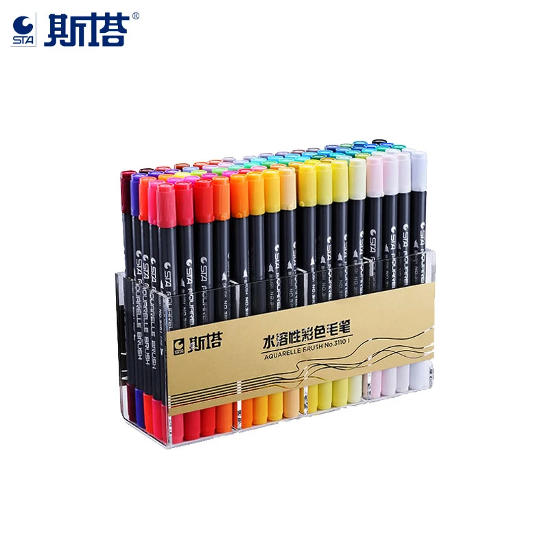 

STA 80 Colors Double Head Artist Soluble Colored Sketch Drawing Paint Manga Design Art Supplies