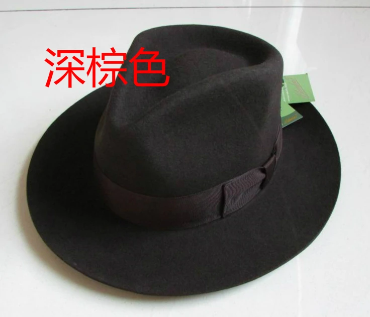 Шерстяная Фетровая Шляпа Дерби шляпа Fedora фетровая шляпа Billycock Зимняя мода Котелок головные уборы шерстяные шляпы Федора и трибли мужская шапка B-8130