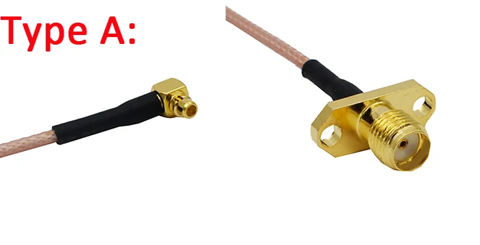 A MMCX к SMA/RP-SMA гнездовой фланец FPV антенный удлинитель для Unify PandaRC VTX - Цвет: A
