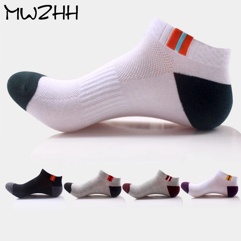 MWZHH 5 пар/лот мужские летние короткие носки в сетку новые стильные