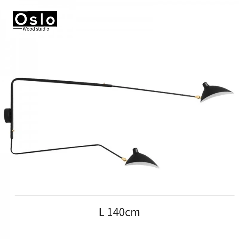 L 140cm 2heads Длинный светодиодный настенный светильник в виде утенка, Ретро стиль, лофт, домашний декор, настенный светильник, скандинавский стиль, простые когти, утка, бра, Декор - Цвет абажура: L 140cm 2heads