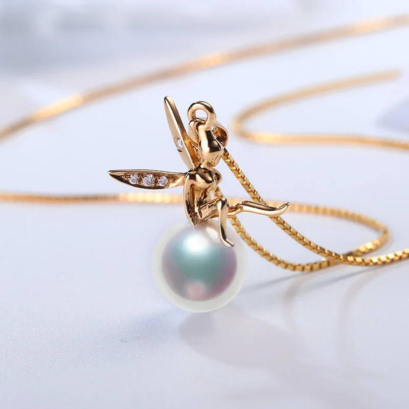 Angeperle Akoya кулон Цепочки и ожерелья Для женщин подарок на день рождения дух крыла