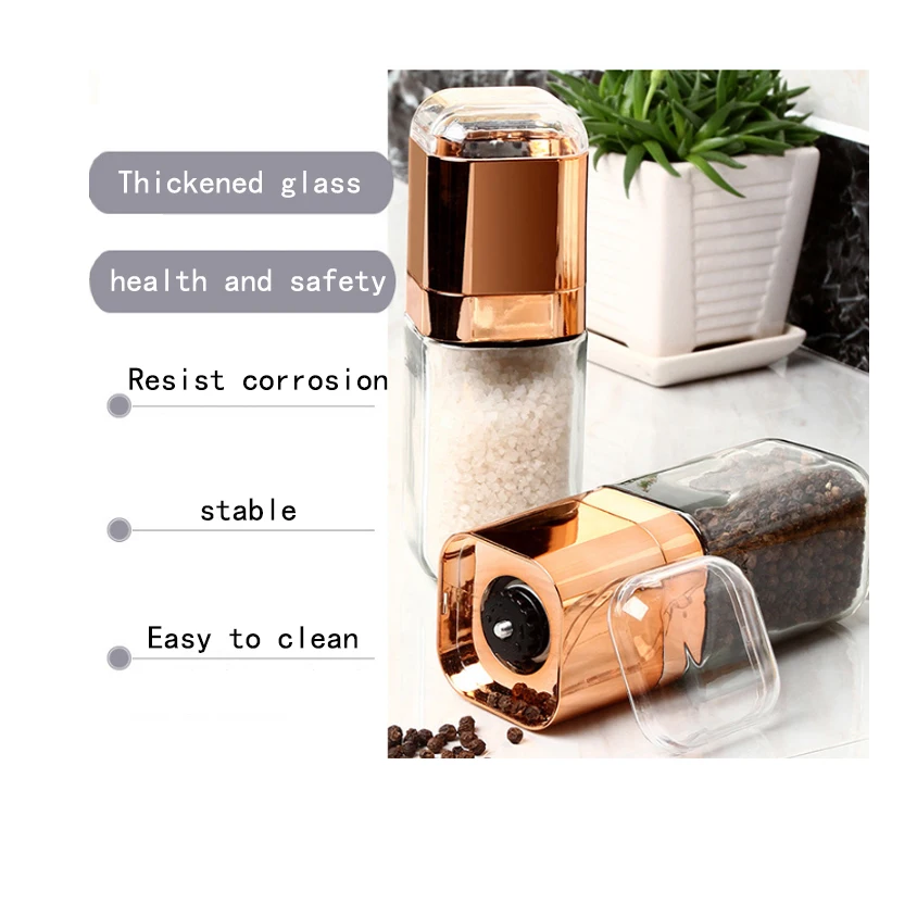 

RSCHEF 1 pcs Manual pepper grinder for kitchen houseware glass dressing bottle