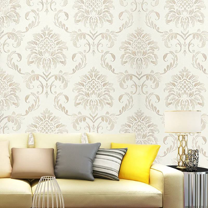 

beibehang European non-woven fine pressure wallpaper 3D bedroom high-grade environmental protection wallpaper for walls 3 d