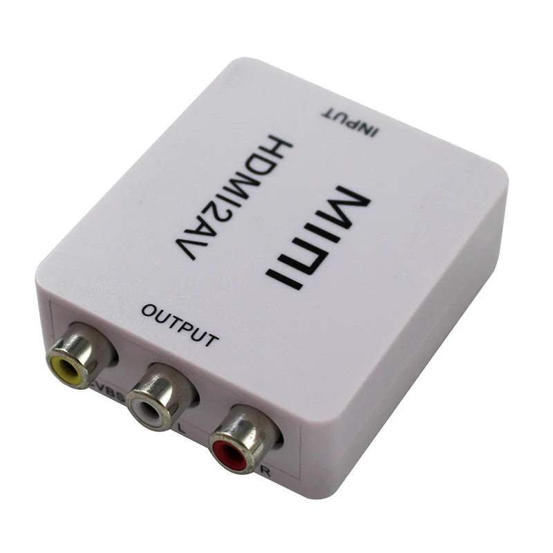 Бесплатная доставка Мини преобразователь видео HD с HDMI на AV/CVBS L/R видеоадаптер 1080P