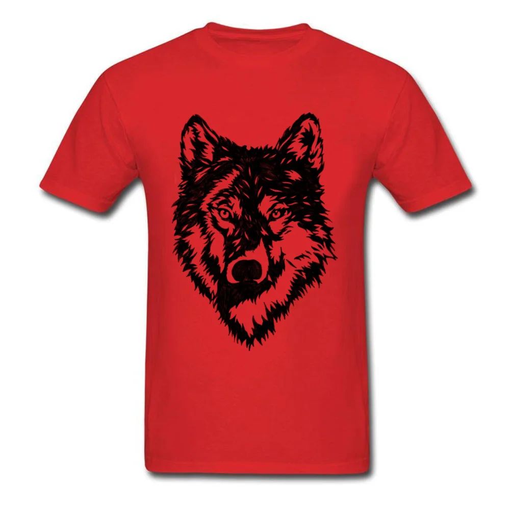 Мужская Осенняя футболка из 100% хлопка с круглым вырезом The Wolf One индивидуальные