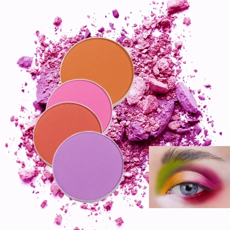 Цветная палитра теней для век водостойкие пигменты макияжа глаз пудра бровей