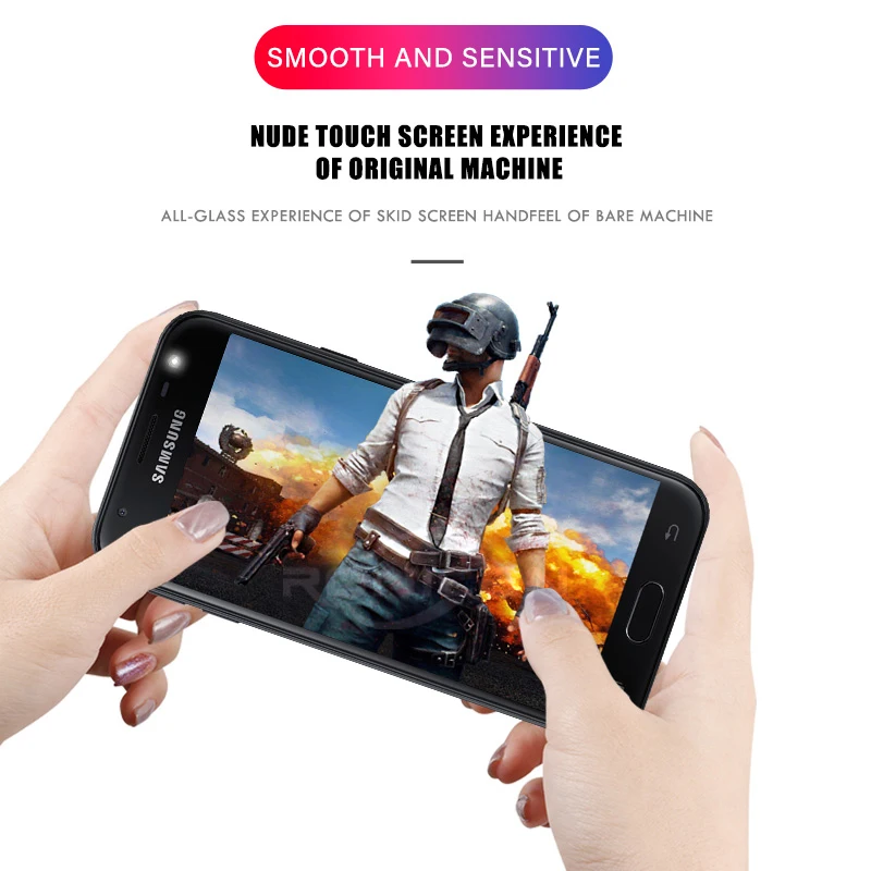 Закаленное стекло с полным покрытием для Samsung Galaxy A3 A5 A7 0 28 мм Защитная пленка