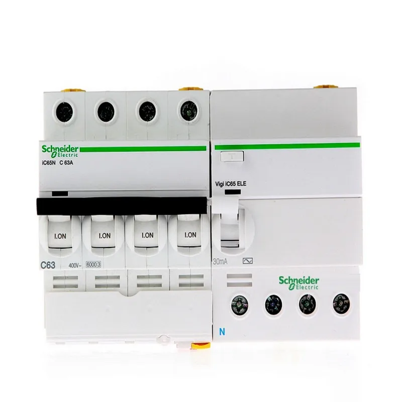 

Автоматический выключатель Schneider A9IC65 пятого поколения, защита от утечки, аксессуары для утечки 4P63A