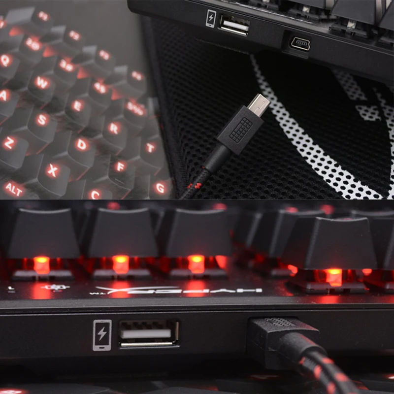 Механическая клавиатура kingston HyperX Alloy FPS с usb-портом для зарядки, прочная стальная рама, эргономичные игровые клавиатуры Cherry MX