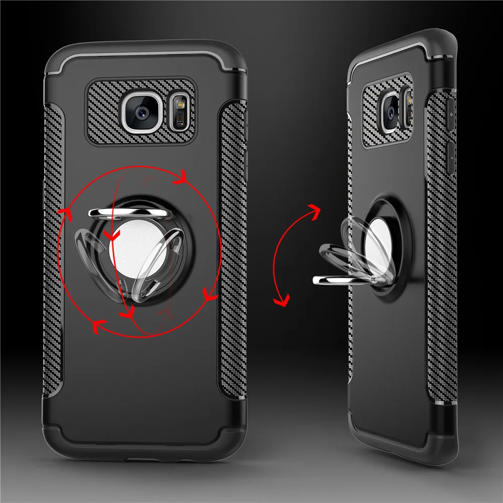 Чехол для Samsung Galaxy S7 Edge цветной металлический магнитный держатель с кольцом