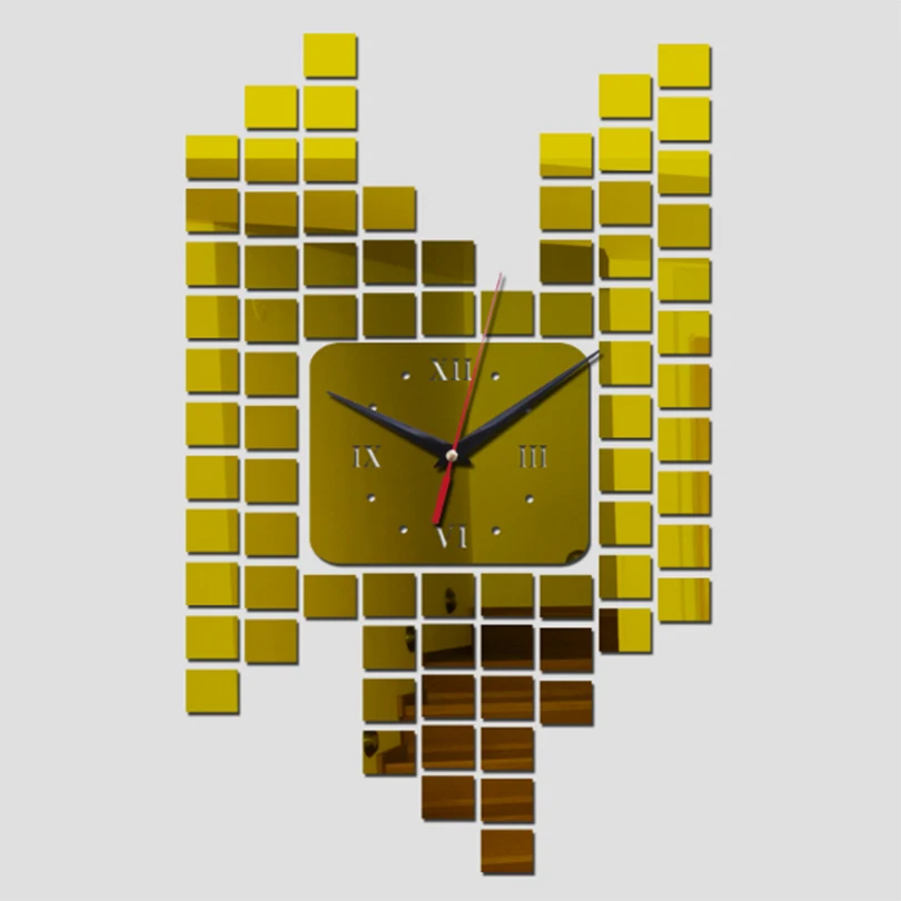 Хит, зеркальные настенные часы, наклейка, современный дизайн, 3d Декор для дома, европейские акриловые часы, настенные часы, искусство, гостиная