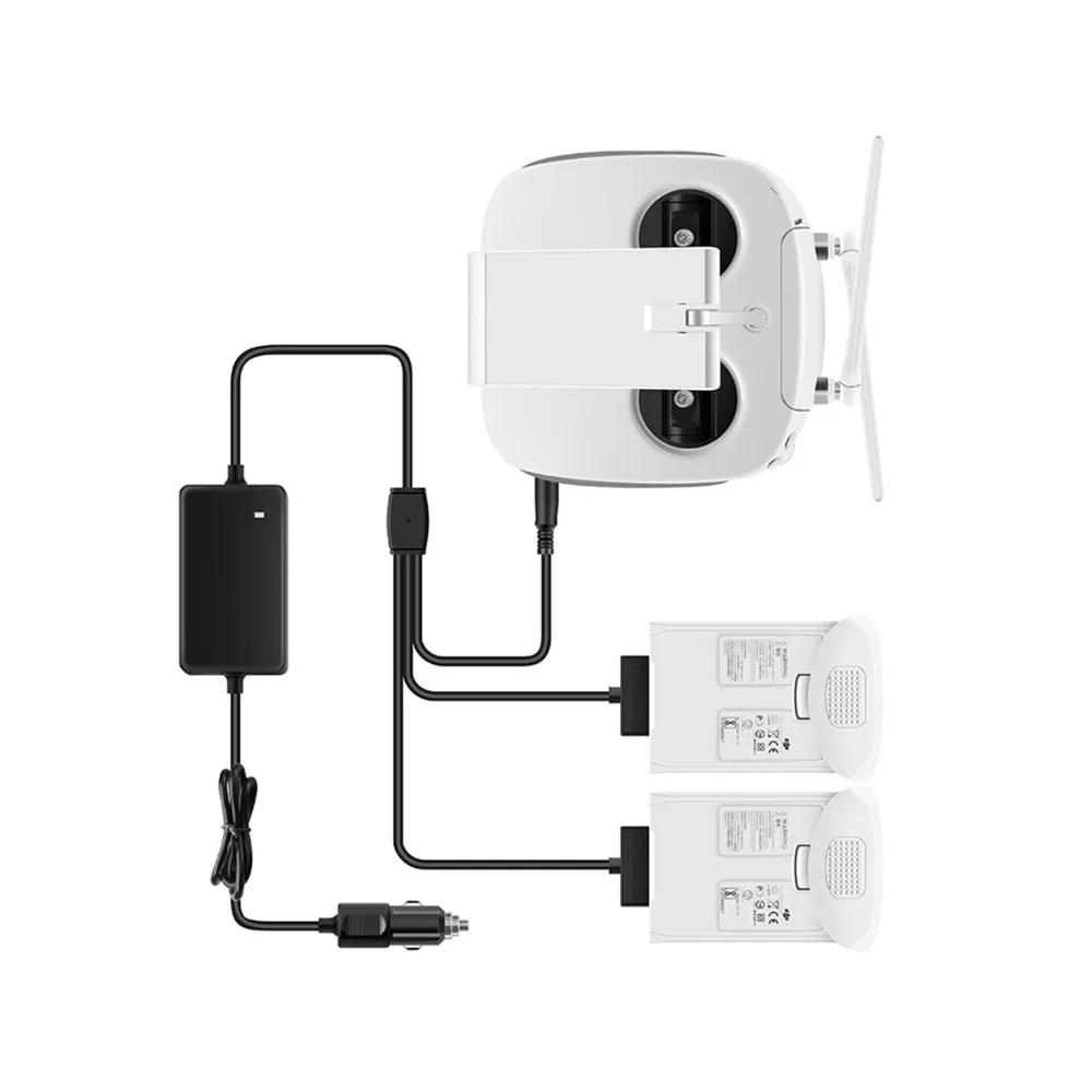 Car Charger for DJI Phantom 4 Pro Advanced Drone Battery Remote Control Vehicle Charger Portable Fast Outdoor Travel Charging