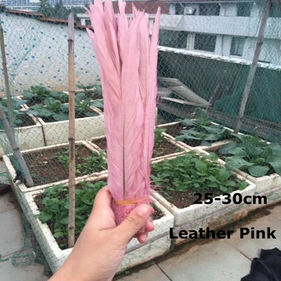 leather pink CKing 100 шт Черный Цвет Окрашенные женские хвостовые перья охотничьего фазана перо 25 до 30 см 10 до 12 дюймов длинный Алмазный фазан перья фазана - Цвет: leather pink