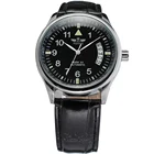 Часы наручные Winner Мужские автоматические, брендовые Роскошные деловые прозрачные со стеклом и большим циферблатом, с автоподзаводом, датой и кожаным ремешком, 2019