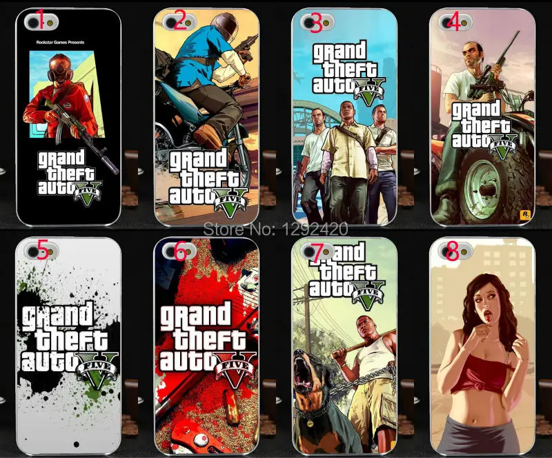 Gta 5 плакат Жесткий Прозрачный Clear Skin Чехол для iphone 6 s плюс splus 7 5S 5SE 4 4S 5C|case samsung galaxy