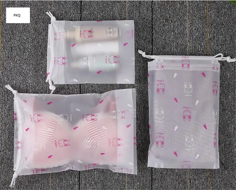 3 размера/набор розовый кролик сумка для хранения на шнурке дорожный макияж чехол