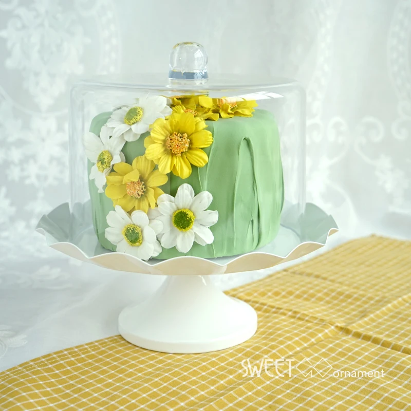 Купольная подставка для торта 8 дюймов белая металлическая десертная тарелка