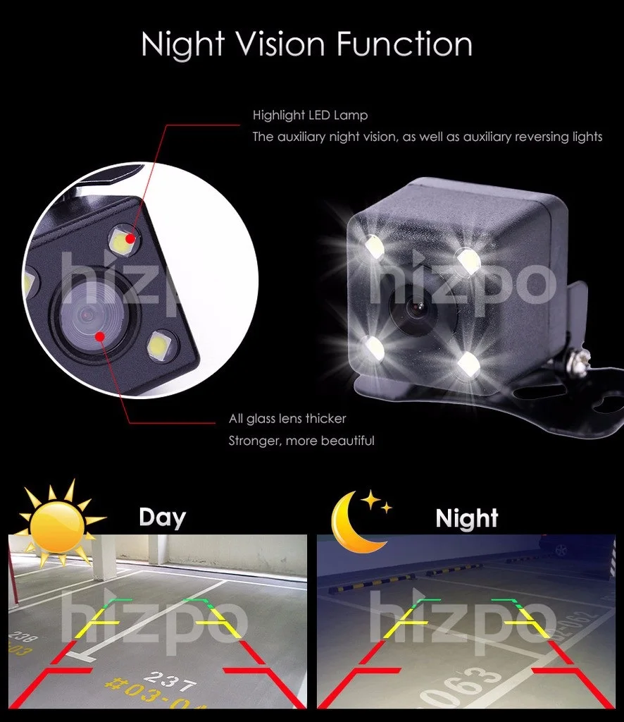 Auto Universal Waterproof Car Rear View Camera Navigation Lights Reversing back up CCD Parking Assistance | Автомобили и