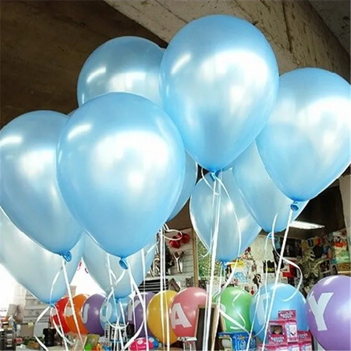A4 Light Blue Round 10pcs 10inch 2.2g Heart Balloons Latex Wedding Decor Birthday Party Decorations Kids Latex Balloon Air Balls Inflatable Boy Toys - Цвет: A4 Light Blue Round