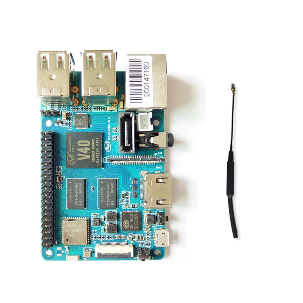 Banana Pi BPI M2 Berry Dual core Mali 400 MP2 GPU 1G LPDDR3  Open-source Development Board , Same Size as Raspberry Pi 3