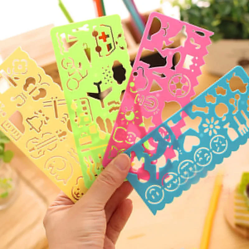 Новый стиль 4 шт./компл. прочный эластичный пластиковый шаблон с рисунком