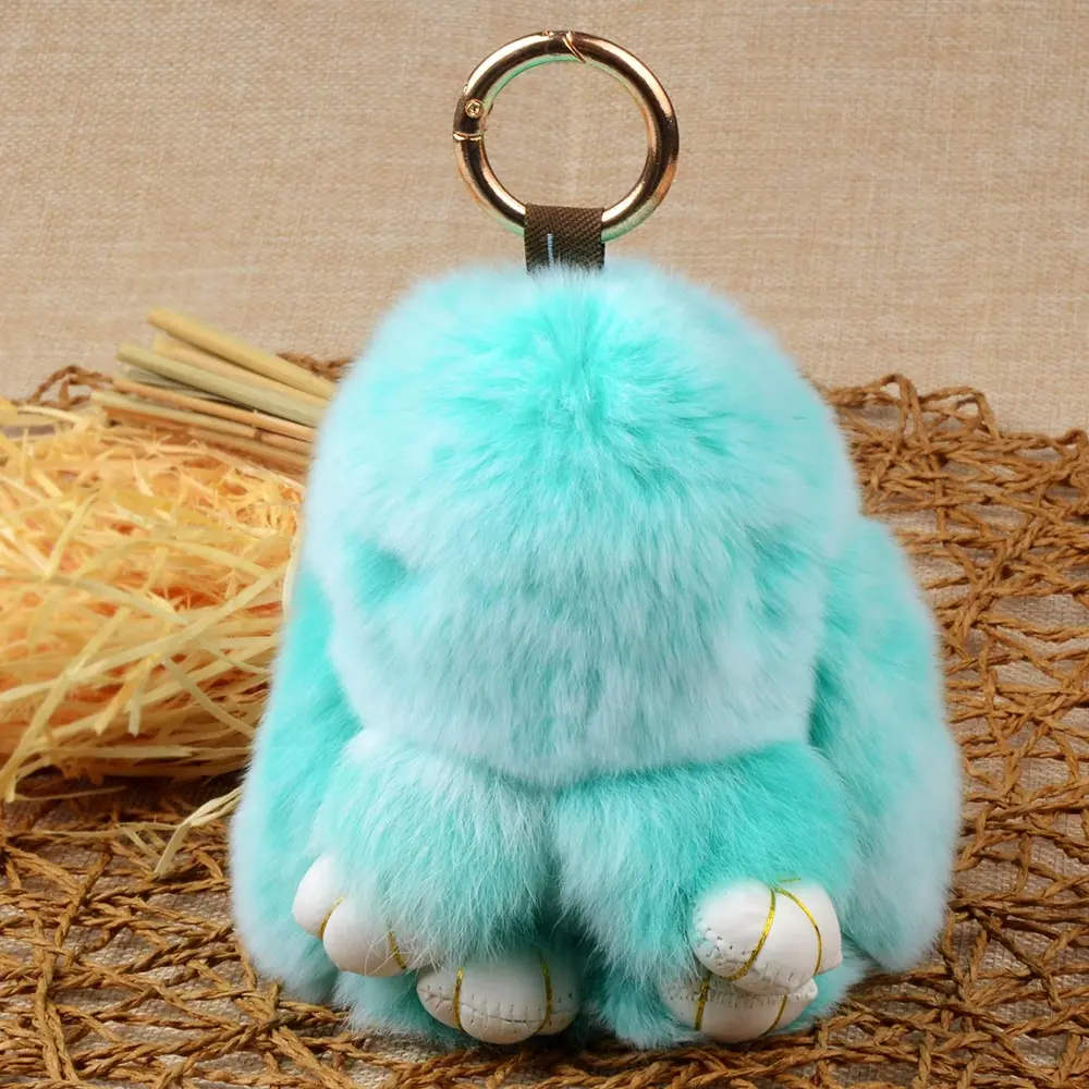 Chanfar Bunny брелок настоящий кроличий мех помпон брелок для женщин подвеска автомобиля подвеска брелки ювелирные изделия