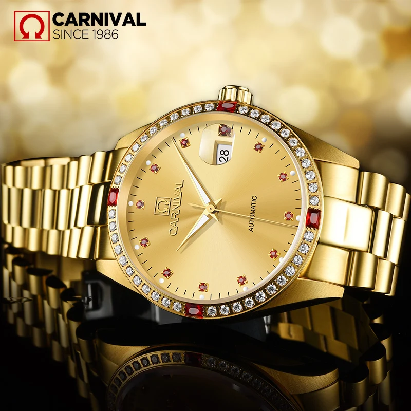 2017 карнавальный благородный рубиновый инкрустированный автоматический