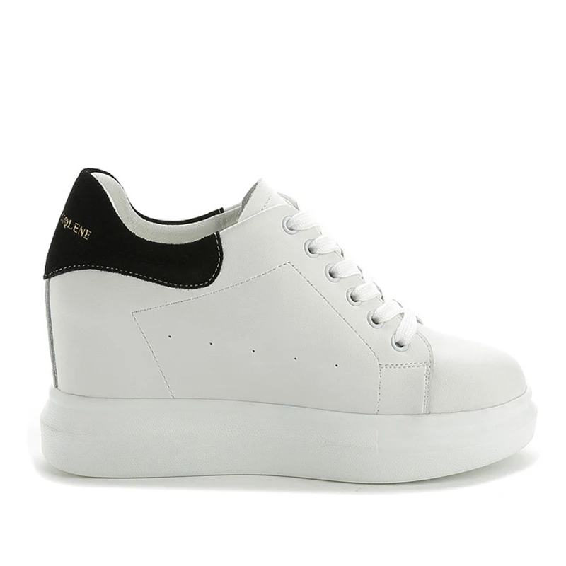 2017 г. женские кроссовки на высоком каблуке повседневная обувь из натуральной