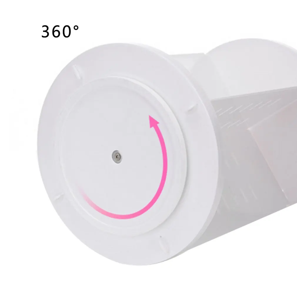 Layered Design 360 Degree Rotatable Multifunction Plastic Cosmetic Storage Rack White | Дом и сад
