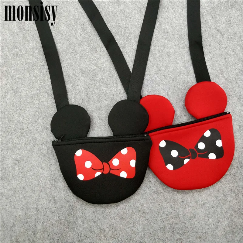 Monsisy детей Crossbody сумки для девочек кошелек и сумка мультфильм Мышь уха в горошек с