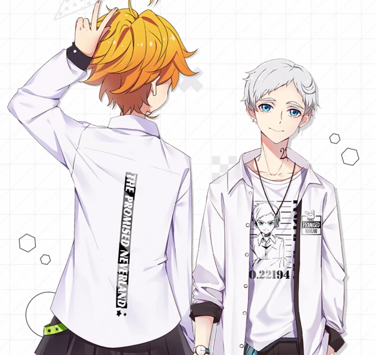 Аниме обещанная Neverland Фил Гилда Дон Рей Норман Эмма костюм для косплея футболка с