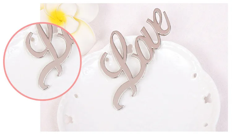 

2018New product 300 pieces / party Wedding gifts Gifts Metal Beer LOVE Bottle Opener Party Decoration Gift for Guest