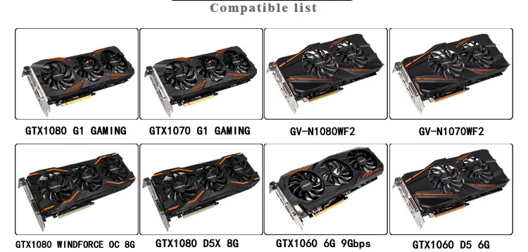 BYKSKI водного блока использовать для GIGABYTE GTX1080/1070-G1-GAMING rev1.0/GV-N1080WF2 1,0/полное покрытие GPU карты медный радиатор RGB