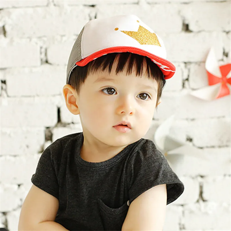 Retail 0-4 years 50CM baseball cap hats crown print touca baby children infant gorras head beanies bebes kids spring fall | Детская